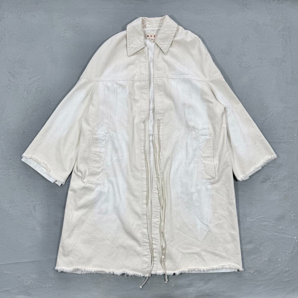 Marni Cotton Denim Overcoat Size 44, US 10